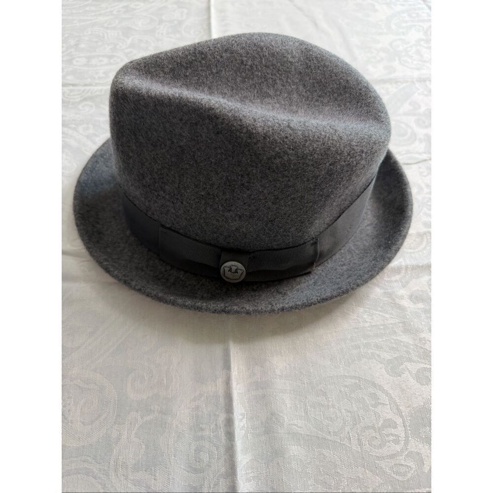 Goorin Bros Good Boy Gray Wool Fedora Hat Pinched Crown Size Small